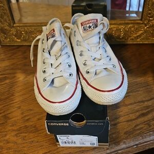 Converse White and Red High-Top Sneakers